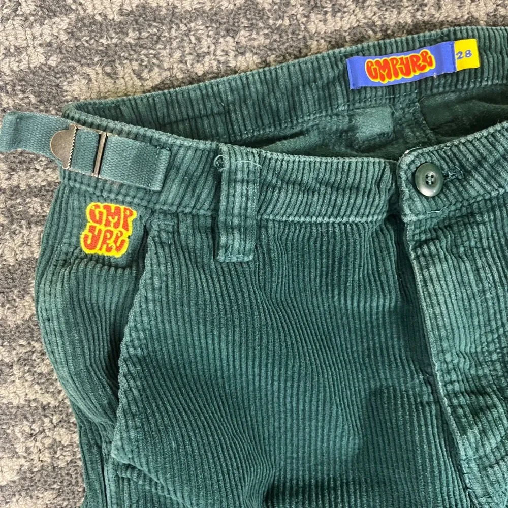 Empyre Relaxed Fit Corduroy Cargo‎ Pants Mens 28 Green Skate Streetwear Utility